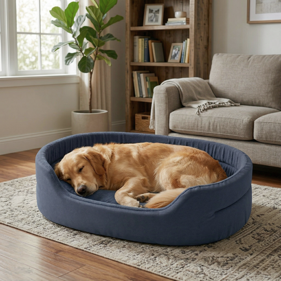 Canapé Lit Chien Moelleux Lavable — Tailles S à XXL