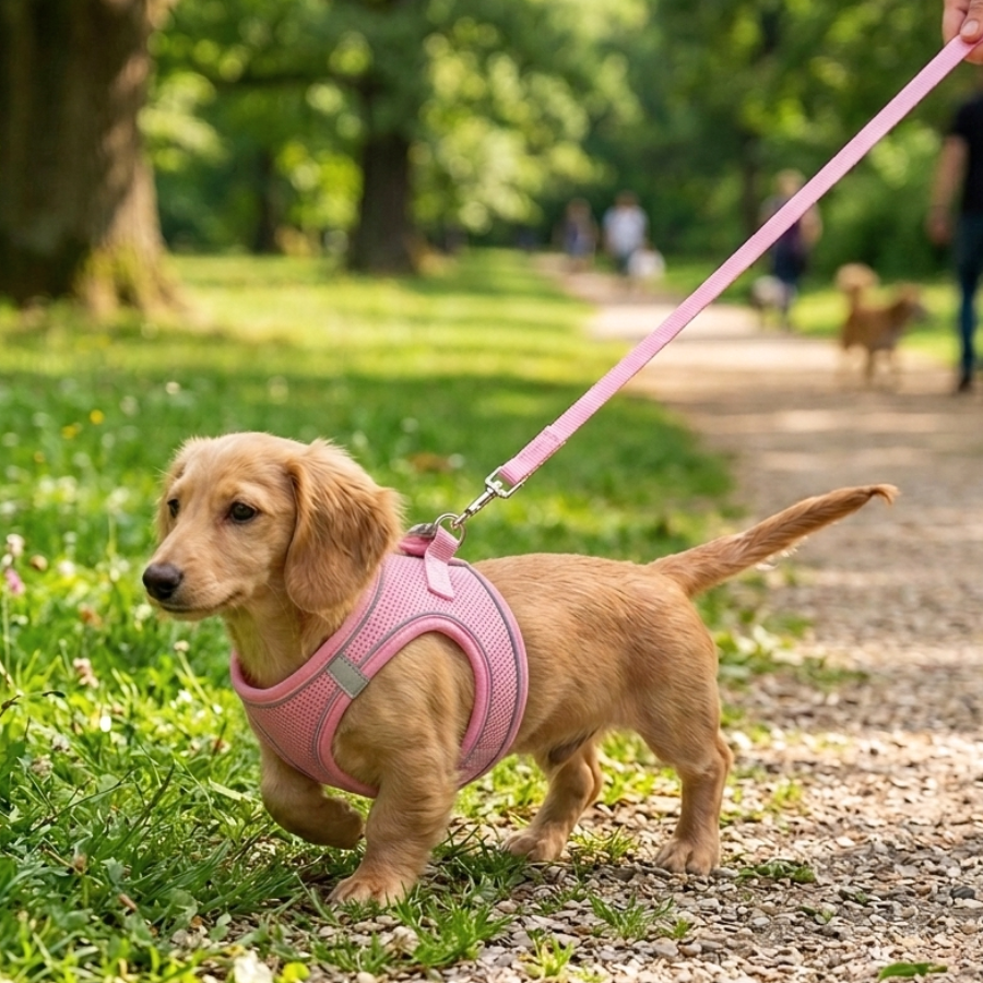 Harnais Petit Chien Réglable Réfléchissant