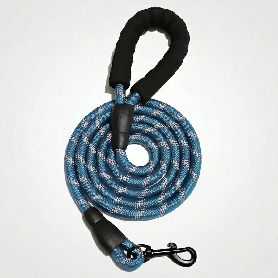 Laisse Corde Chien Nylon Réfléchissante Poignée Rembourrée