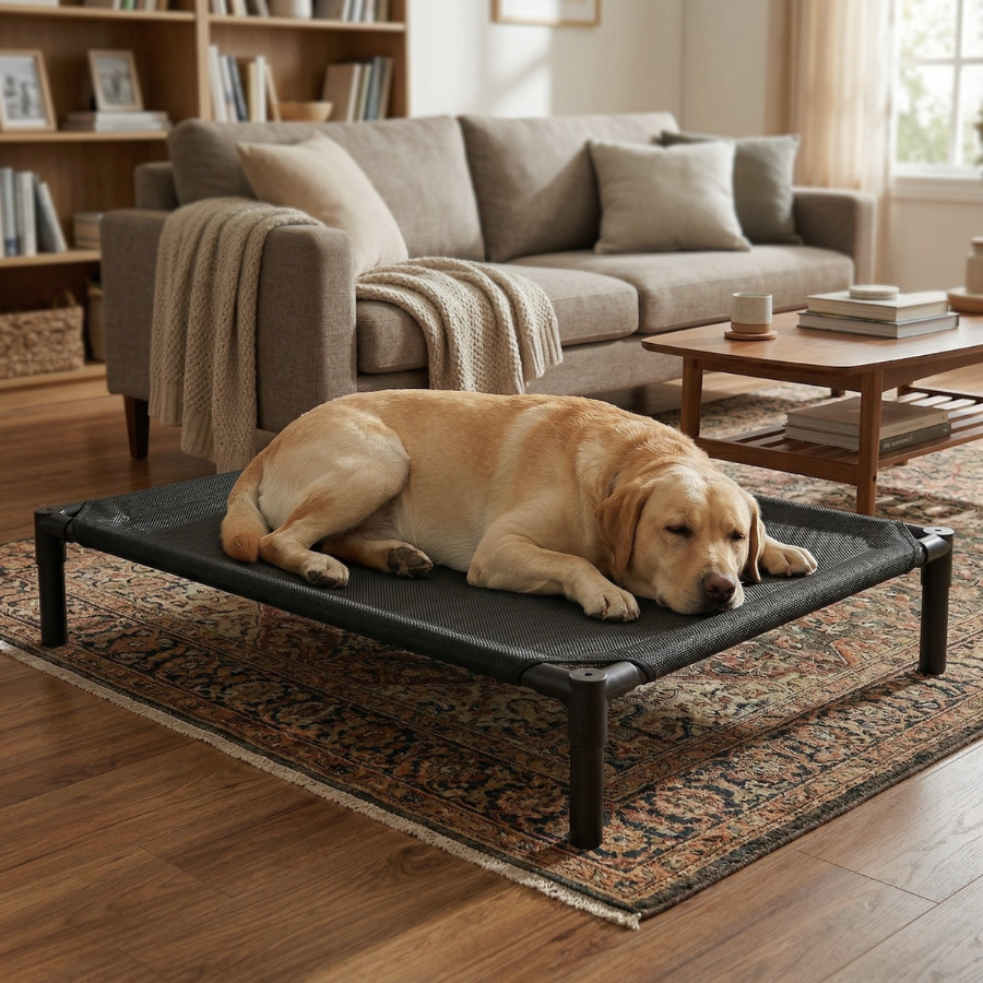 Lit Surélevé Chien Pliant Respirant Nylon — 3 Tailles Disponibles